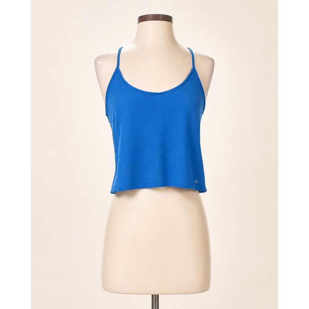 Alo Yoga Blue Open Back Tank Top – Size XS